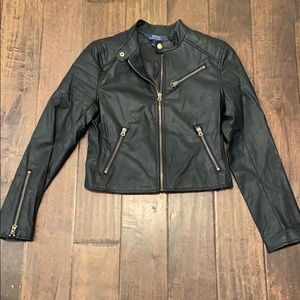 Girls Polo faux leather Biker jacket